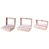 Essstäbchen, spezieller Koffer für Frauen, Freundin, Armbanduhren, Aufbewahrungsbox, rosa Pu-Leder306T