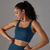 lu Yoga Sujetador para mujer Camiseta sin mangas ajustada para mujer Entrenamiento Fitness ll Sujetador Top Mujer Push Up Sin costuras Espalda cruzada Ropa interior deportiva sin mangas Correr Gimnasio Negro 6621