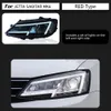 Para vw jetta sagitar mk6 conjunto de farol led 12-18 lâmpada de cabeça drl luz de circulação diurna streamer sinal de volta peças de automóvel feixe alto