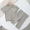 Kläder sätter barns sömnkläder Set Korean version barn baby sommar utomhus slitage dräkt 2024 mode casual småbarn spädbarn flickor