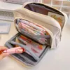 حقيبة قلم رصاص كبيرة القلم الرصاص الجمالية الحالات المدرسية Zipper Big Stationery Pen Case Supplies Supplies