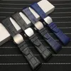 Top Qualität 28mm Echtleder Schwarz Blau Armband Silikongürtel Ersatzarmband Passend für Fit Franck Muller Strap269P