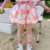 Shorts Zomer Meisjes Bloemknop Broek Hoge Taille Dunne Baby Pompoen Kinderen Kids Outfit Bloeiers Bovenkleding Mode Kleding