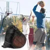ポータブルバスケットボールバックパック多機能スポーツドローストリングショルダーバッグアウトドアスポーツサッカーバレーボールストレージメッシュバッグ240124