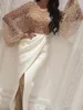 Robes décontractées Mesh Party Longue Robe Femmes Nuit Blanc Taille Haute Danse Mariage Bal Demoiselle D'honneur Maxi Y2k Été Robes
