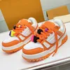 2024 Designer Virgil Trainer Louisely Reliëf Sneakers Schoenen Heren Casual Sneakers Laag Platform Dames Trainers Maat 36-45 L55