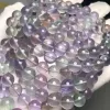 Crystal Meihan AA Natural Macarons Fluorite Slät runda lösa pärlor för smycken Making Design Gift
