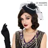 Fontes de festa vintage curto encaracolado peruca 1920s gatsby acessórios feminino parte lateral do cabelo onda do corpo ouro loira preto marrom cosplay traje