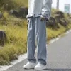 Мужские брюки, модные однотонные повседневные брюки-карго из хлопка, плотная саржевая ткань, классическая одежда, рабочие эластичные корейские брюки, мужские H81