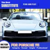 Voorlamp Voor Porsche 911 997 LED Koplamp Montage Dynamische Streamer Richtingaanwijzer 12-18 Dagrijverlichting
