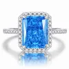 Ringar israbbit guldpläterad krossad is 8CT Multicolor Sapphire Birthstone Gemstone Ring Sterling Sier Fine Jewelry Wholesale