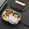 Electric Heated Lunch Boxes Stainless Steel Food Insulation Bento Lunch Box Home Portable Keep Warm Lunch Box with Storage Bag 240119