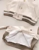 2024 Nuovo completo per bambini Trendy 3D Cardigan a maniche lunghe Set da ragazzo in due pezzi Set da ragazzo alla moda