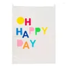 Tapestries Birthday Decoration Oh Happy Day Children's Room Wall Decor Party Background Kids Bedroom Hanging Tapestry