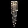 Modern LED Crystal Chandelier Lighting Spiral Raindrop Stair Crystal Taklampor Fixturer Deco Lampbelysning för El Hall STA237A