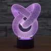 Abstrato ilusão 3d led night light mudança de cor interruptor toque mesa lâmpada # R21291v