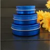 60g 68*25mm Round Aluminium Box Metal Tin Curs Cosmetic Cream Diy Portable Jar Tea Pot tom Blue Containerhigh Quantity Fnunh