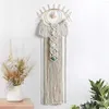 Tapestries Macrame Wall Hanging Evil Eye Dream Catcher Room Decor Crystal Stone Pendant Boho Woven For Bedroom Home Decoration257y