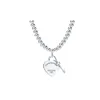 Tiff Halskette Designer Luxus Mode Damen Original Qualität Klassisch S925 Sterling Silber Herz Schlüssel Vergoldet Diamant Beliebte Liebe Kragenkette