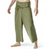 Pantalon pour hommes été unisexe lâche yoga décontracté grande couleur unie polyvalent mode simple pirate harlan capris