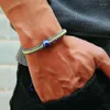 Браслеты с подвесками, простой ручной плетеный браслет из сине-желтой нити, креативный браслет ручной работы, украинская веревка для мужчин и женщин, ювелирные изделия241F