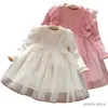 Girl's Dresses Girls Gauze Tutu Dress White Pink Spring Children Lace Princess Dress For 1-6 Yeas Old Baby Girls Birthday Party Costume