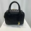 Geweven tas leer 2024 vroege lente nieuwe high-end doos handtas schattige kleine doos tas crossbody tas 240130