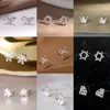 Stud Earrings Simple And Small Sterling Silver For Women's Ear Piercings