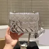 shiny patent leather crossbody bag designer bag Women Genuine Leather luxury bag womens Fashion Classic Diamond Lattice handbag with dust bag