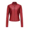 New European And American Motorcycle Leather Jacket, Spring And Autumn Women's Leather Jacket, Women's Short Slim Fit Leather Jacket Jacket