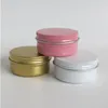 100 x 50G Pot de crème pour le visage en métal vide petit pot de bonbons en aluminium contenants de pot en aluminium blanc emballage de bougie 50g étain Fcoug