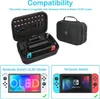 Bär lagringsfall kompatibel med Nintendo Switch OLED -modellomkopplare med 18 spelkassetter Skyddande resväska 240126