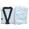 WTF Taekwondo Uniforme Infantil Judô Karatê Terno de Treinamento Grande Material de Malha Masculino e Feminino Confortável e Respirável 240122