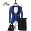 Men's Suits 2024 Brand Groomsmen Shawl Lapel Groom Tuxedos Red/White/Black Men Wedding Man Blazer Suit(Jacket Pants Bow Vest)