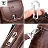 BULLCAPTAIN Genuine Leather Mens Waist Packs Phone Pouch Bags Waist Bag Male Small Chest Shoulder Belt Bag Small Waist Packs 240126