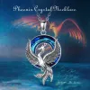 Wisiorki Eudora Real 925 Srebrny srebrny phoenix szyja luksusowy austriacka kryształowa osobowość Phoenix wisiorek grzywny biżuteria na kobiety prezent