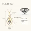 Pendants Anziw 925 STERLING Silver 4 mm Round Moissanite Twist Pendant Collier Gold plaqué Sparking Diamond Party Party pour femmes Cadeaux