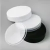 20 x 120g Reizen geheel zwarte cosmetische pot Pot Make-up Gezichtscrème Containerfles 4oz Verpakking met plastic deksels Vqpjd