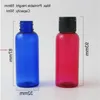 50 x 50 ml Travel Pet Plastic Cream Bottle With White Black Clear Flip Top Cap Insert Set 5/3oz Cosmetic Shampoo Containerfree Shipping XNDU