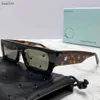 Okulary przeciwsłoneczne moda w offs białe projektant mężczyzn ff OW40008U męskie klasyczne kwadratowe płyt