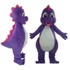 2018 Factory New Purple Dino Dinosaura Mascot Costume dla dorosłych do noszenia za 294x