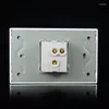 Smart hemkontroll 118mm högkvalitativ Pure White Large Board 250V 16A 1 Gang / 2 Way Hushållens väggkraft Switch PC Flame Retardant Panel