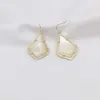 Designer kendras scotts Jewelry Alex Fashion Ks Series Temperament Diamond White Shell Earrings White Butterfly Shell Simple Earrings