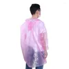 Regenmäntel Einweg-wasserdichter Kunststoff-Regenmantel mit Kapuze, Camping-Poncho für Erwachsene