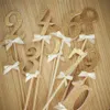 Pasta Toppers Paper Banner Glitter Numarası 0 1 2 3 4 5 6 7 8 9 Cupcake Sargı için Numhbers Sargı Pişirme Kupası Doğum Günü Çay Partisi Dekorasyonu263T