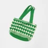 Shoulder Bags Summer Z New Womens Cildrens Bag Girls Crocet Straw Woven Sopping andbag Tote and-Knied totesqwertyui879