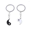 Keychains 1 Pair Yin Yang Tai Chi Keychain BFF Friends Couple Matching Sets Key Chain For Women Men Keyring Gift