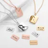 Necklaces Love Letter Envelope Pendant Necklace With Rose Gift Box or White Box Customized Jewelry Confession Love You for Valentine Day