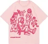 エルフリックエデンメンズラブバルーングラフィックティーサマー半袖プリントコットンTシャツカジュアルハラジュクトップス