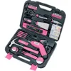 Apollo Precision Tools DT0773N1 135 Stycke Hushållsverktygsset inklusive 36V trådlös skruvmejsel Pink 240123